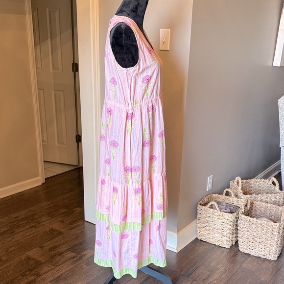 Allison Dress Elegant Peach Marigold Women's Dress Large - Picture 5 of 7